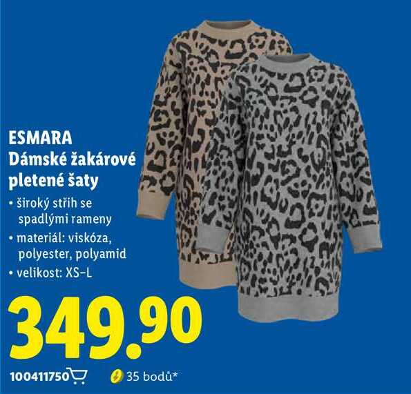 ESMARA Dámské žakárové pletené šaty