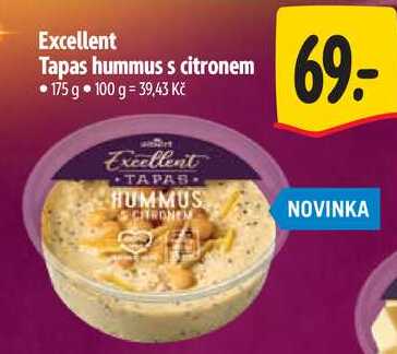 Excellent Tapas hummus s citronem, 175 g
