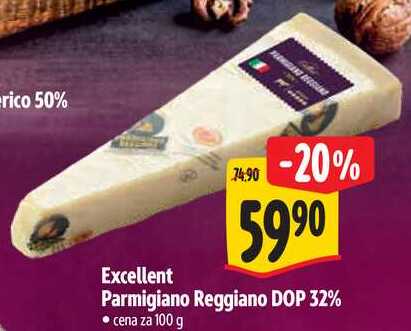 Excellent Parmigiano Reggiano DOP 32%, cena za 100 g