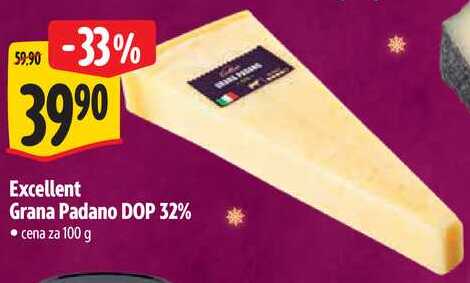 Excellent Grana Padano DOP 32%, cena za 100 g
