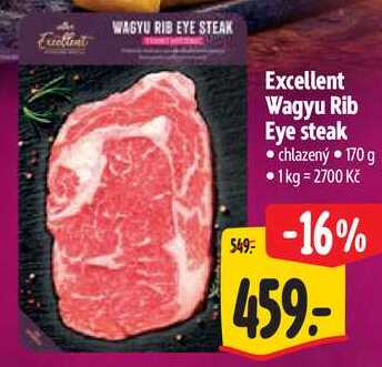 Excellent Wagyu Rib Eye steak, 170 g