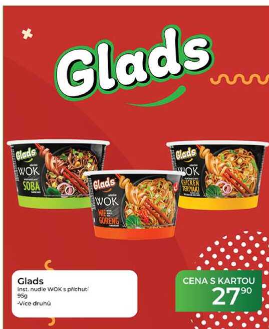 Glads inst. nudle WOK s příchutí 95g