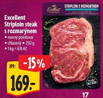 Excellent Striploin steak s rozmarýnem, 250 g