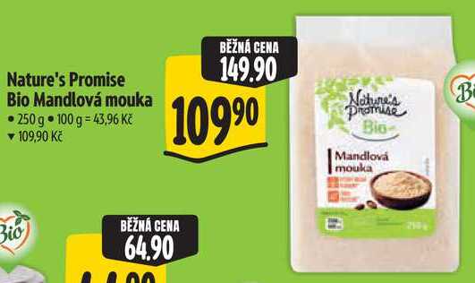 Nature's Promise Bio Mandlová mouka, 250 g
