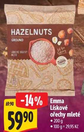 Emma Lískové ořechy mleté, 200 g