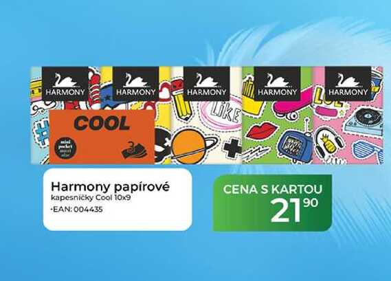 Harmony papírové kapesničky Cool 10x9 Tamda Foods