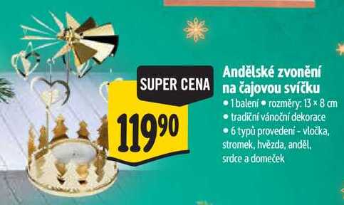 Andělské zvonění na čajovou svíčku