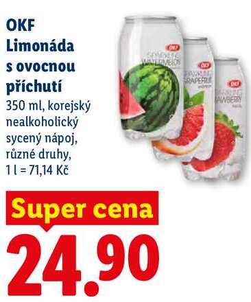 OKF Limonáda s ovocnou příchutí, 350 ml