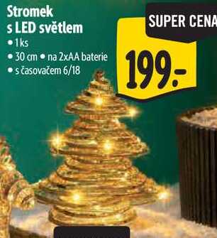 Stromek s LED světlem