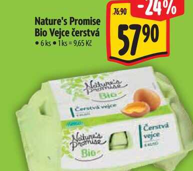   Nature's Promise Bio Vejce čerstvá 6 ks  