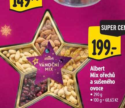 Albert Mix ořechů a sušeného ovoce 290g