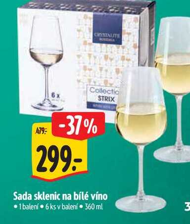 Sada sklenic na bílé víno 6 ks