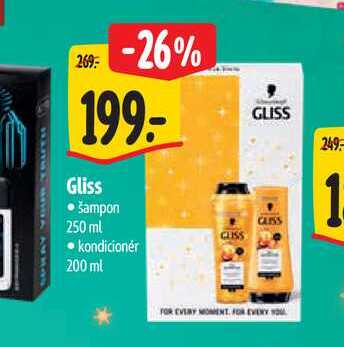 Gliss šampon 250 ml + kondicionér 200 ml