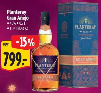 Planteray Gran Añejo, 0,7 l