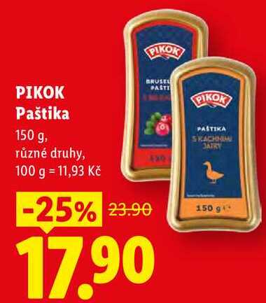 PIKOK Paštika, 150 g, různé druhy