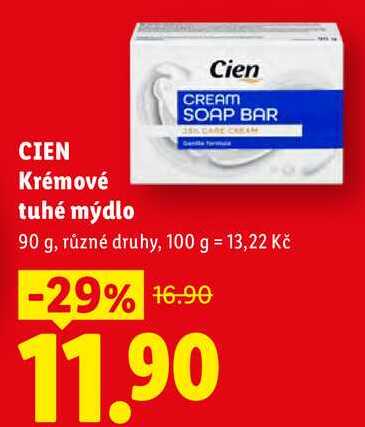 CIEN Krémové tuhé mýdlo, 90 g Lidl