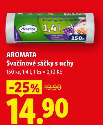 AROMATA Svačinové sáčky s uchy, 150 ks Lidl