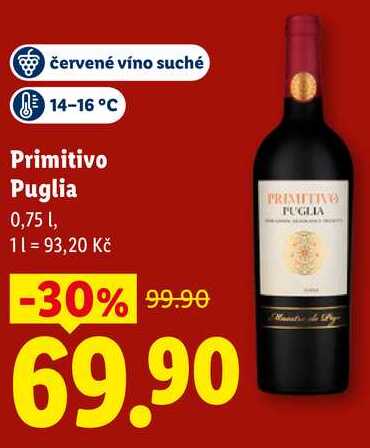 Primitivo Puglia, 0,75 l