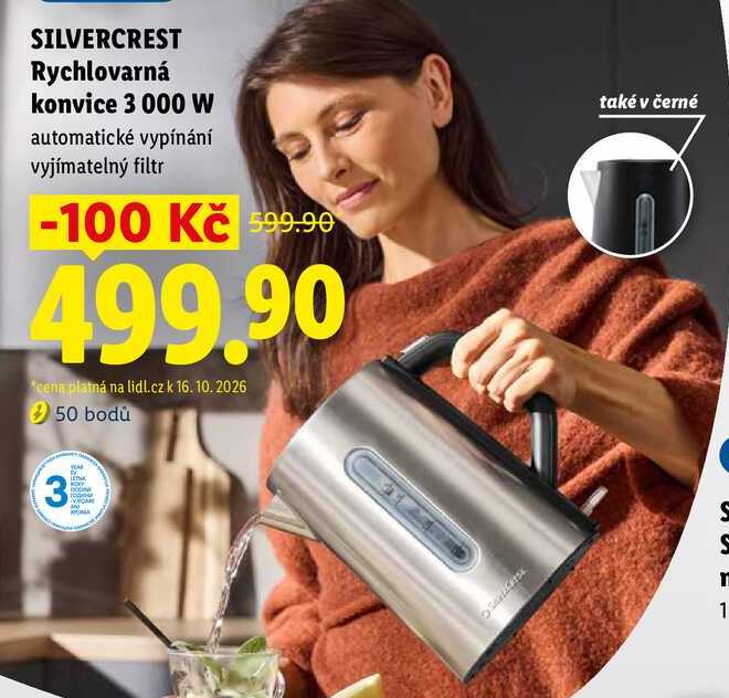 SILVERCREST Rychlovarná konvice 3 000 W