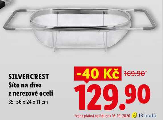 SILVERCREST Síto na dřez z nerezové oceli