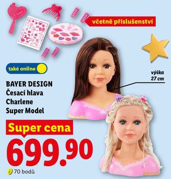 BAYER DESIGN Česací hlava Charlene Super Model Lidl