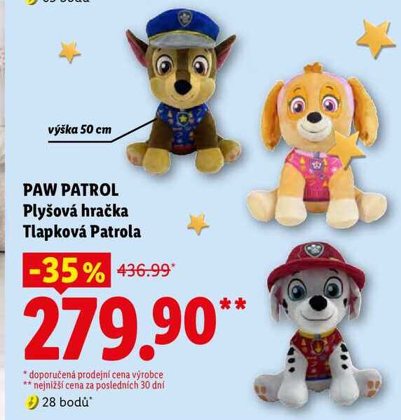 PAW PATROL Plyšová hračka Tlapková Patrola Lidl