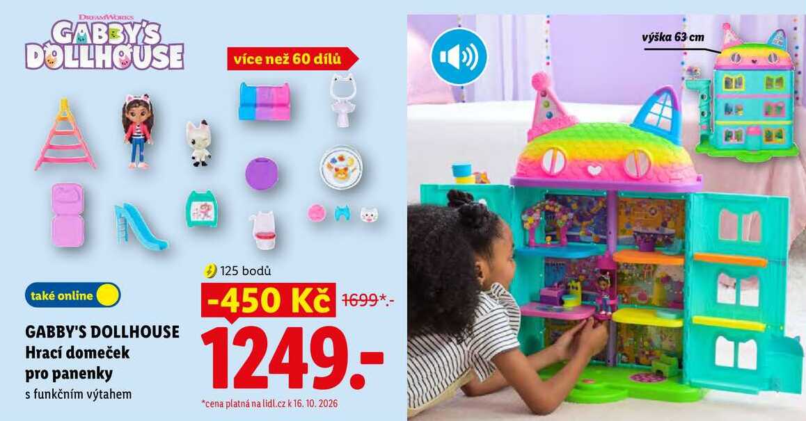 GABBY'S DOLLHOUSE Hrací domeček pro panenky Lidl