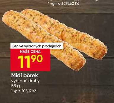 Midi börek vybrané druhy 58 g 