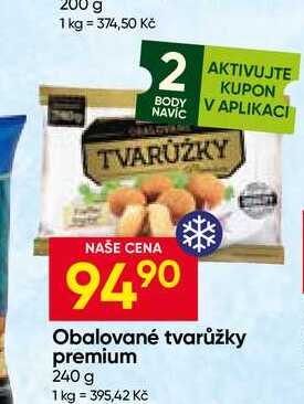 Obalované tvarůžky premium 240 g