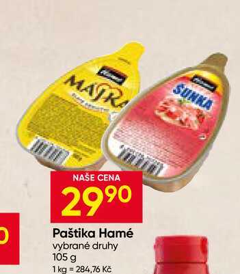 Hamé Paštika 105g, vybrané druhy