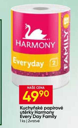 Kuchyňské papírové utěrky Harmony Every Day Family 1 ks 2vrstvé
