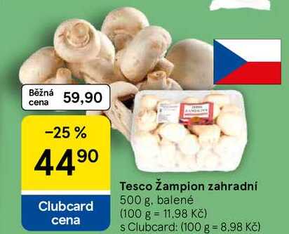Tesco Žampion zahradní, 500 g