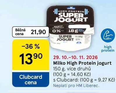 Milko High Protein jogurt, 150 g, více druhů