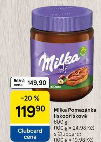 Milka Pomazánka lískooříšková, 600 g