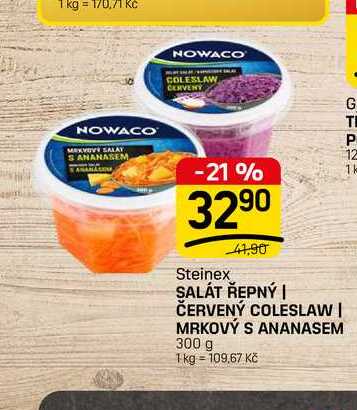 SALÁT ŘEPNÝ | ČERVENÝ COLESLAW | MRKOVÝ S ANANASEM 300 g