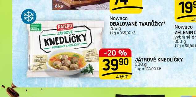 JÁTROVÉ KNEDLÍČKY 300 g
