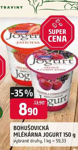 BOHUŠOVICKÁ MLÉKÁRNA JOGURT 150 g