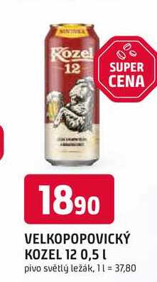 VELKOPOPOVICKÝ KOZEL 12 0,5 l plechovka