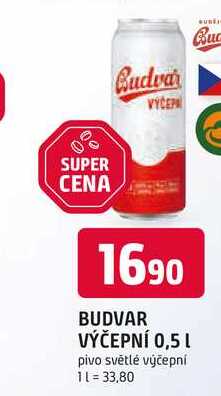 BUDVAR Pivo světlé výčepní 0.5l plechovka