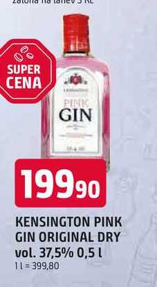 KENSINGTON PINK GIN ORIGINAL DRY vol. 37,5% 0,5 L