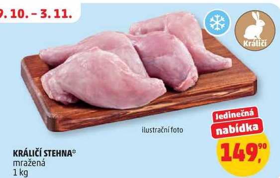 KRÁLIČÍ STEHNA mražená, 1 kg