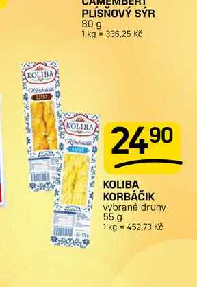 KOLIBA KORBÁČIK vybrané druhy 55 g 