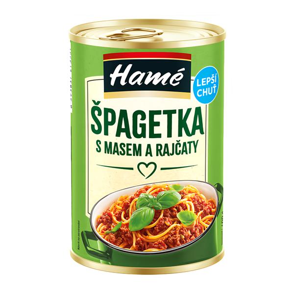 Hamé Špagetka s masem a rajčaty