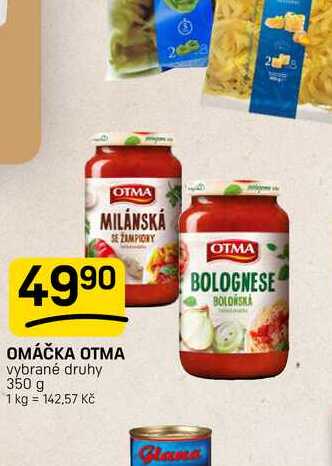 OMÁČKA OTMA vybrané druhy 350 g 