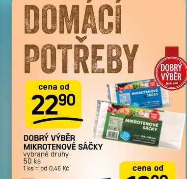 DOBRÝ VÝBĚR MIKROTENOVÉ SÁČKY vybrané druhy 50 ks