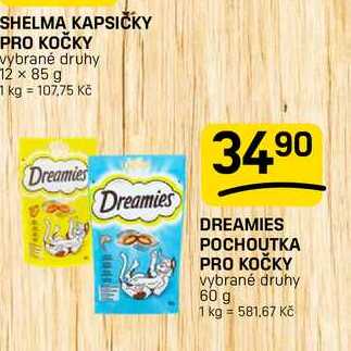 DREAMIES POCHOUTKA PRO KOČKY vybrané druhy 60 g 