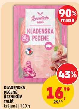 KLADENSKÁ PEČENĚ ŘEZNÍKŮV TALÍŘ krájená, 100 g