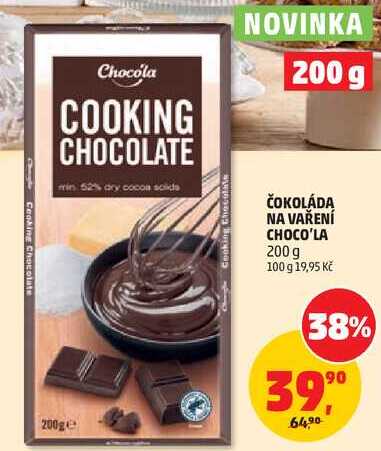 ČOKOLÁDA NA VAŘENÍ CHOCO'LA, 200 g