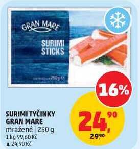 SURIMI TYČINKY GRAN MARE mražené, 250 g