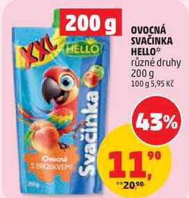 HELLO OVOCNÁ SVAČINKA různé druhy, 200 g Penny Market